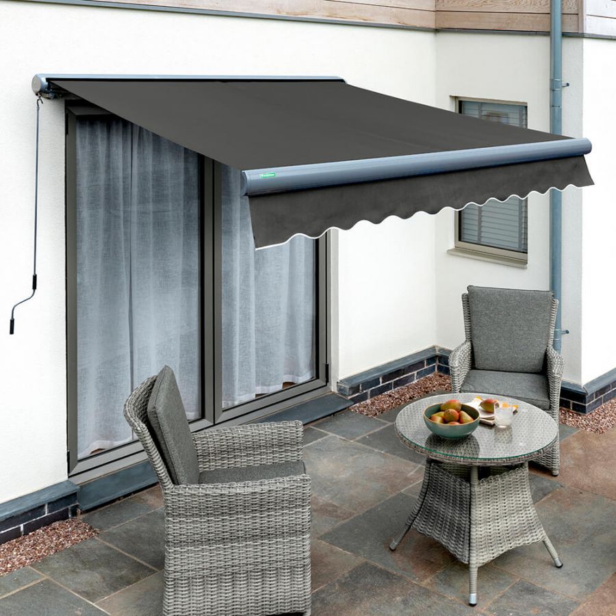 5.0m Full Cassette Electric Charcoal Awning (Charcoal Cassette)